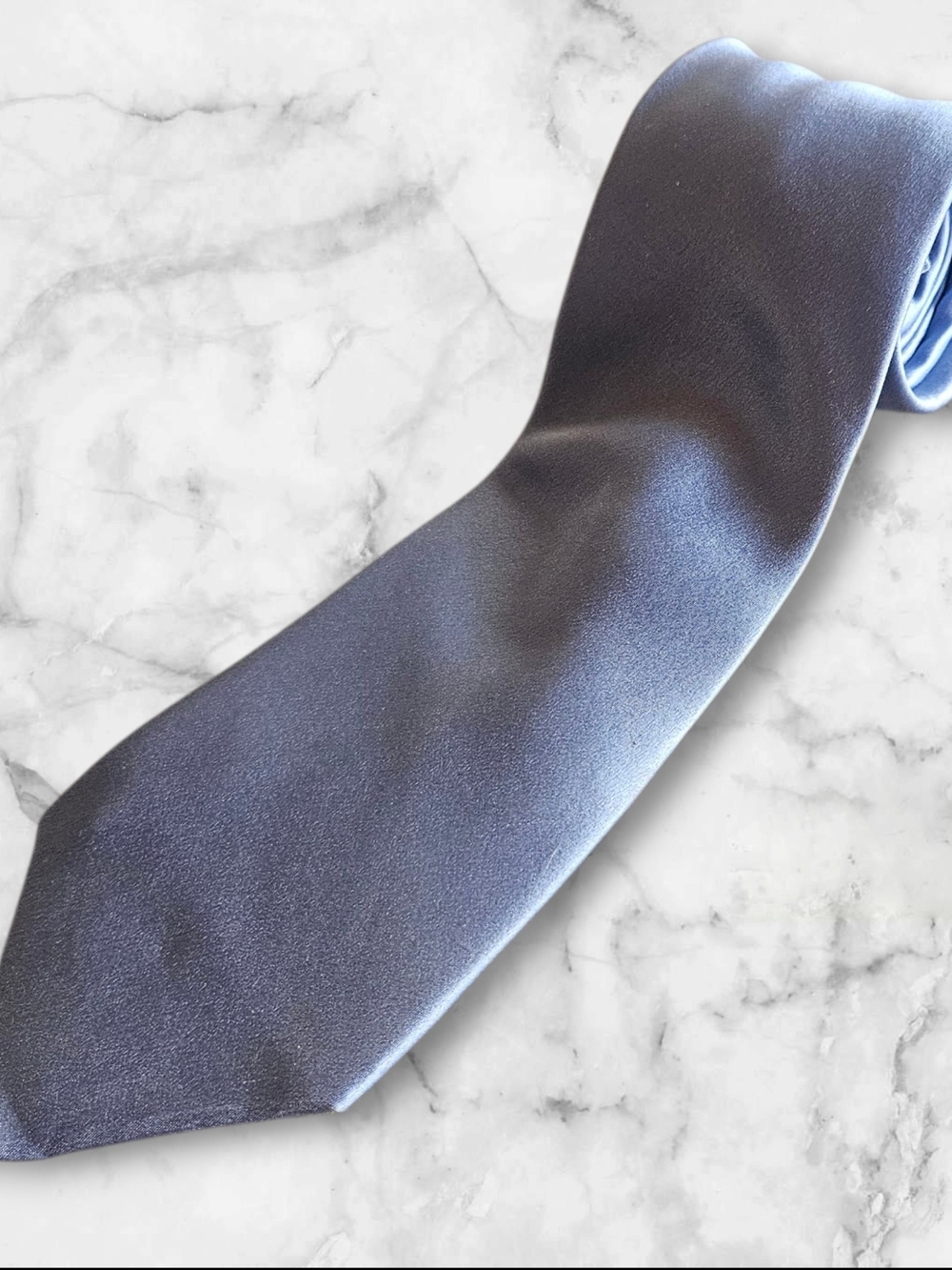 Van Heusen Light Blue Satin Formal Tie Wedding Prom Necktie